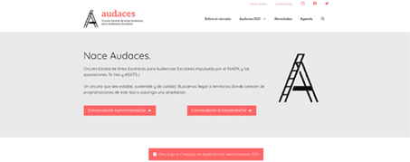Diseño Web para Audaces - Circuito Estatal de Artes Escénicas para Audiencias Escolares